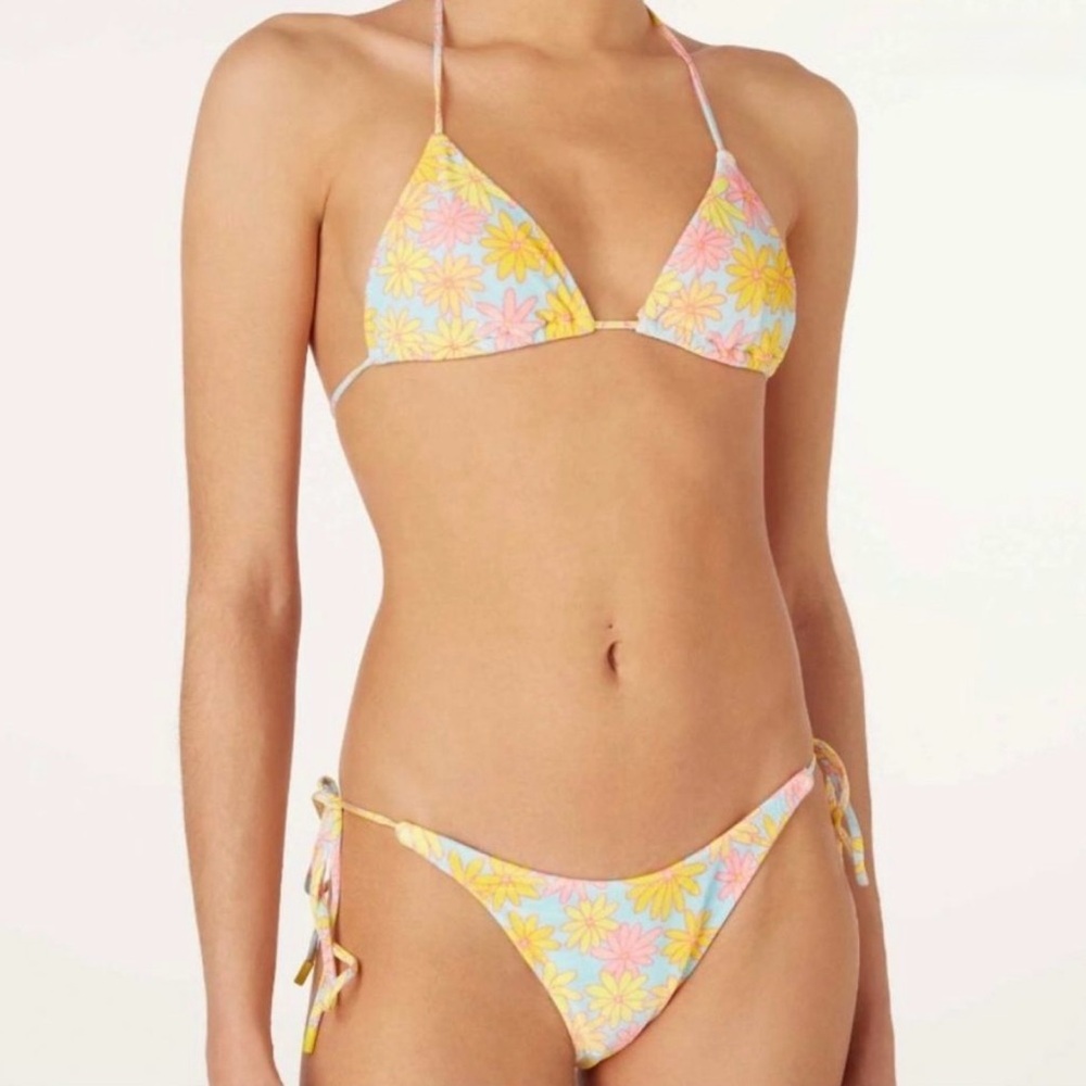 Triangl Swimwear Daisy Bikini - Pastel Pink and Yellow